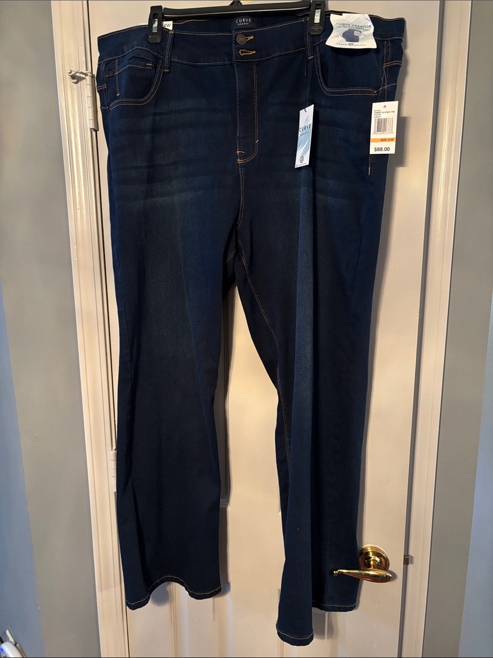 Curve Appeal from Macy’s Dark Blue High Rise Boot Cut Jeans NWT